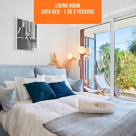 Apartamento Le Cocon - Quiet - 5min - Free Private Parking - Terrace, Garden&balcony *