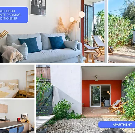 Apartment Le Cocon - A Peaceful Just 5 Minutes From - Free Private Parking - Terrace & Balcony - 20-minute Walk To Port